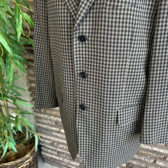 Joseph Abboud Men's 100% Wool Checkered Tweed Sport Coat Blazer Size 40R - Picture 13 of 14